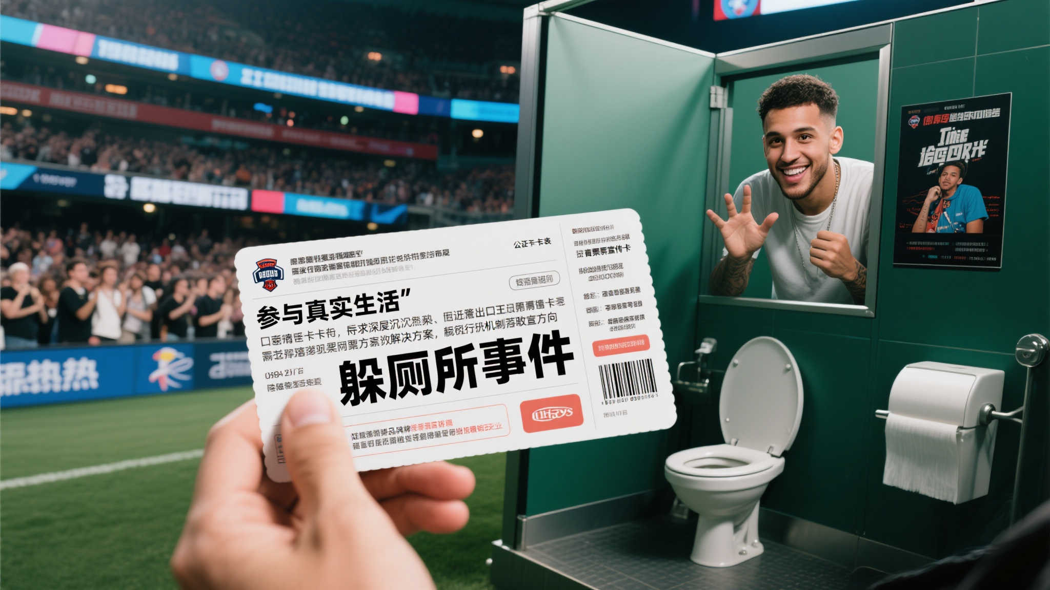 TikTok网红「潜藏厕所27小时」成功进入欧冠赛场观众席 值得注意的是,“躲厕所事件”的背后折射出当代人尤其